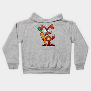 Rabbit with a carrot Kids Hoodie